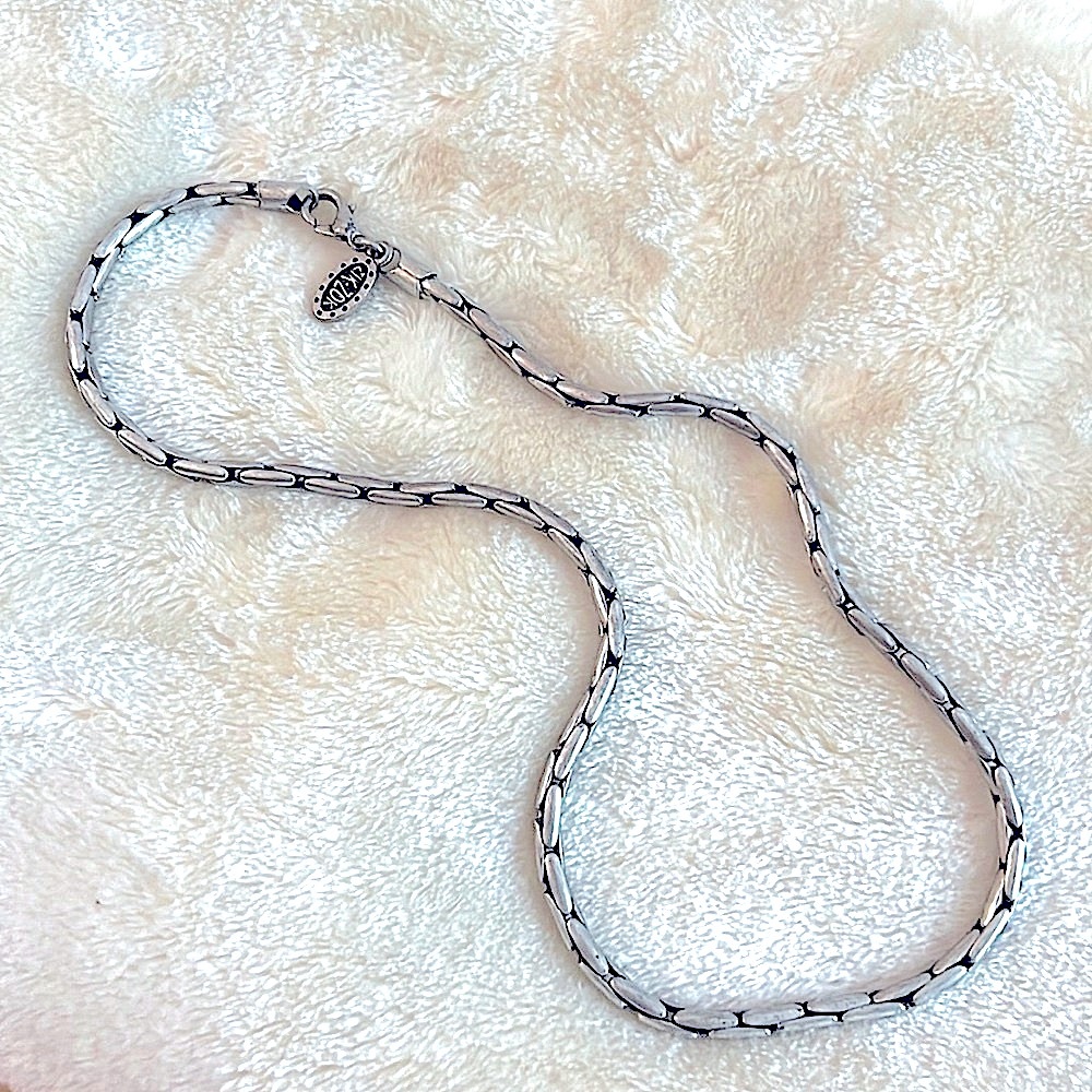 ZIK ZOK 🐍 VINTAGE 18" HEAVYWEIGHT DURABLE PEWTER SNAKE CHAIN Men’s or Unisex